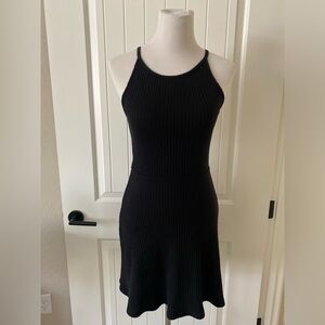 Topshop Ribbed Black Knit Mini Dress Size US 4